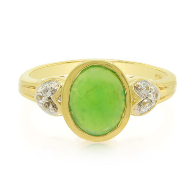 Bague en argent et Chrysoprase impériale