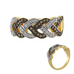 Bague en argent et Diamant chocolat I4