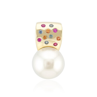 Pendentif en or et Perle blanche des mers du sud (Michelle Albala)