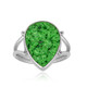 Bague en argent et Uvarovite (Bali Barong)