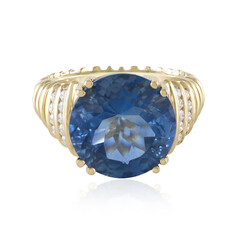 Bague en or et Fluorite à couleur changeante (de Melo)
