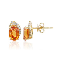 Boucles d'oreilles en or et Grenat mandarine (CIRARI)