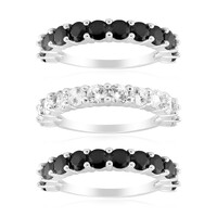 Bague en argent et Spinelle noir
