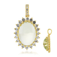 Pendentif en argent et Améthyste verte