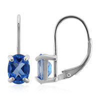 Boucles d'oreilles en argent et Topaze Bleue Indigo