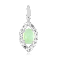 Pendentif en argent et Chrysoprase impériale