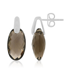 Boucles d'oreilles en argent et Quartz fumé