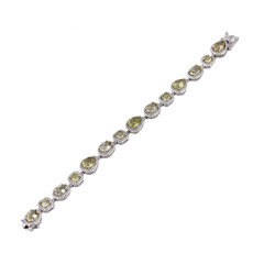 Bracelet en argent et Quartz de l'Ouro Verde