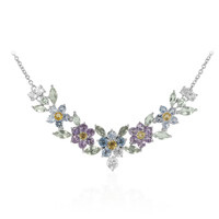 Collier en argent et Améthyste verte