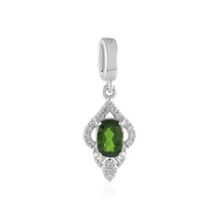 Pendentif en argent et Diopside de Russie