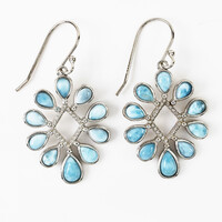 Boucles d'oreilles en argent et Larimar