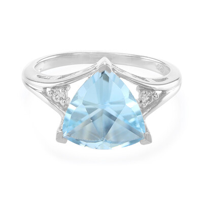 Bague en argent et Topaze bleu ciel