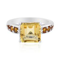 Bague en argent et Citrine