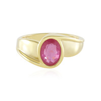 Bague en argent et Saphir rose de Madagascar