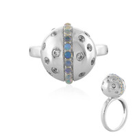 Bague en argent et Opale Welo