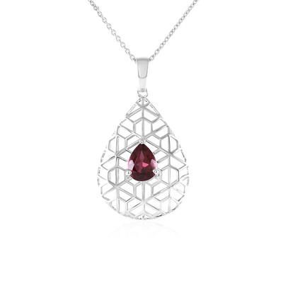 Collier en or et Grenat Rhodolite framboise (Ornaments by de Melo)