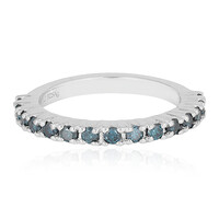 Bague en argent et Diamant bleu I3