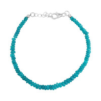 Bracelet en argent et Opale verte d'Éthiopie