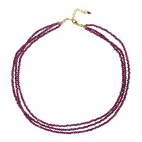 Collier en argent et Rubis du Mozambique