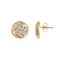 Boucles d'oreilles en argent et Diamant chocolat I3