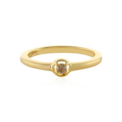 Bague en argent et Diamant champagne PK1
