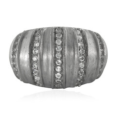 Bague en argent et Topaze blanche