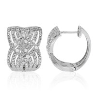 Boucles d'oreilles en argent et Diamant I3 (I)