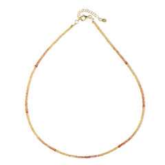 Collier en argent et Saphir rouge du soir
