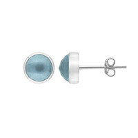 Boucles d'oreilles en argent et Aigue-marine