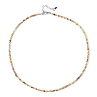 Collier en argent et Zircon jaune canari