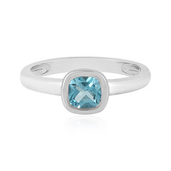 Bague en argent et Topaze bleu Suisse