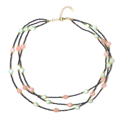 Collier en argent et Hématite dorée (Riya)