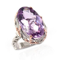 Bague en argent et Améthyste Rose de France (Dallas Prince Designs)