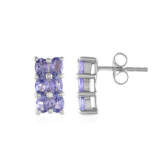 Boucles d'oreilles en argent et Tanzanite