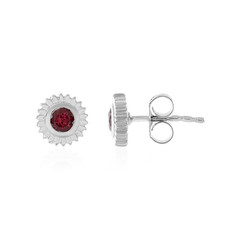 Boucles d'oreilles en argent et Rubellite