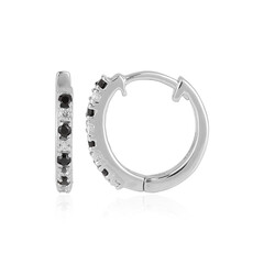 Boucles d'oreilles en argent et Spinelle noir