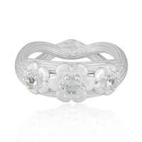 Bague en argent et Topaze blanche