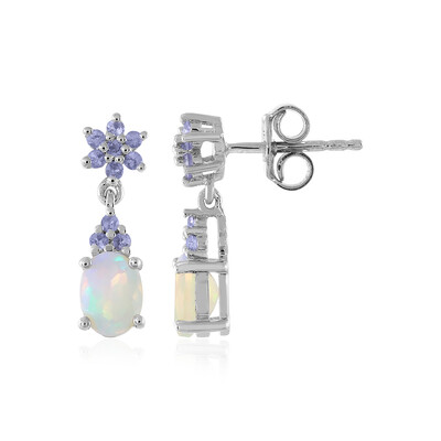 Boucles d'oreilles en argent et Opale Welo
