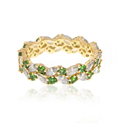 Bague en or et Tsavorite de Tanzanie AAA (de Melo)