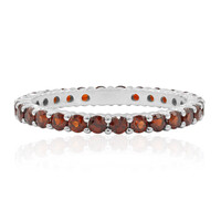 Bague en argent et Grenat du Mozambique