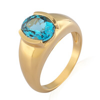 Bague en argent et Topaze bleu Suisse (de Melo)