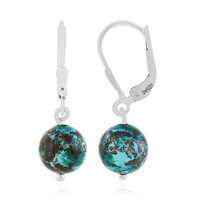 Boucles d'oreilles en argent et Chrysocolle
