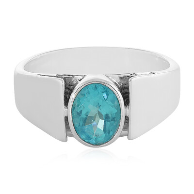 Bague en argent et Apatite bleue