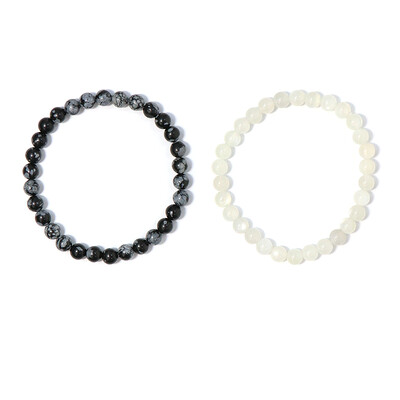 Bracelet et Pierre de Lune blanche