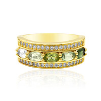 Bague en argent et Tourmaline verte
