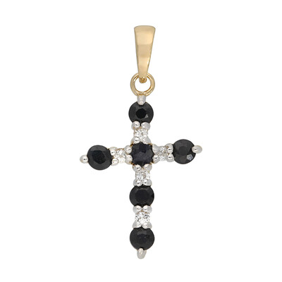 Pendentif en argent et Saphir noir