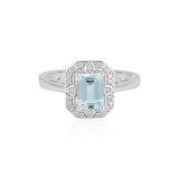 Bague en argent et Aigue-marine