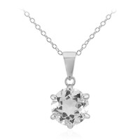Collier en argent et Topaze blanche