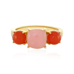 Bague en argent et Opale rose