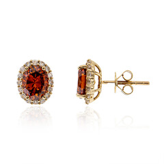Boucles d'oreilles en or et Sphalérite